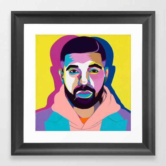 Drake Portrait Art - Limited Edition Giclee Print & Wall Decor - Vakseen Art