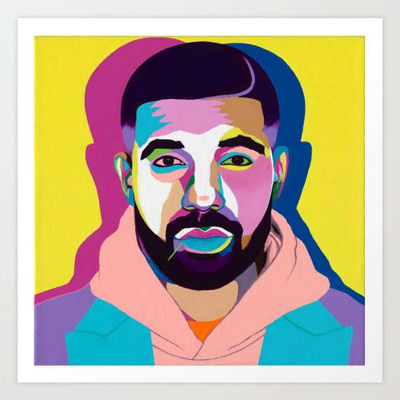 Popstyle Drake Colorful Drake Pop Art