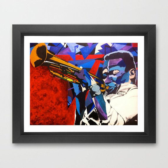 Miles Davis portrait - Limited Edition Giclee Print & Wall Decor - Vakseen Art
