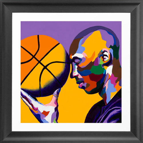 One With the Game - Kobe Bryant portrait art - Limited Edition Giclee Art Prints - Vakseen Art