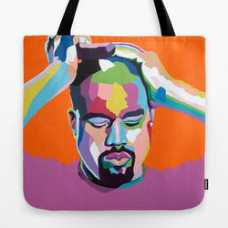Kanye West portrait art - Tote Bag - Custom Bags & Apparel - Vakseen Art